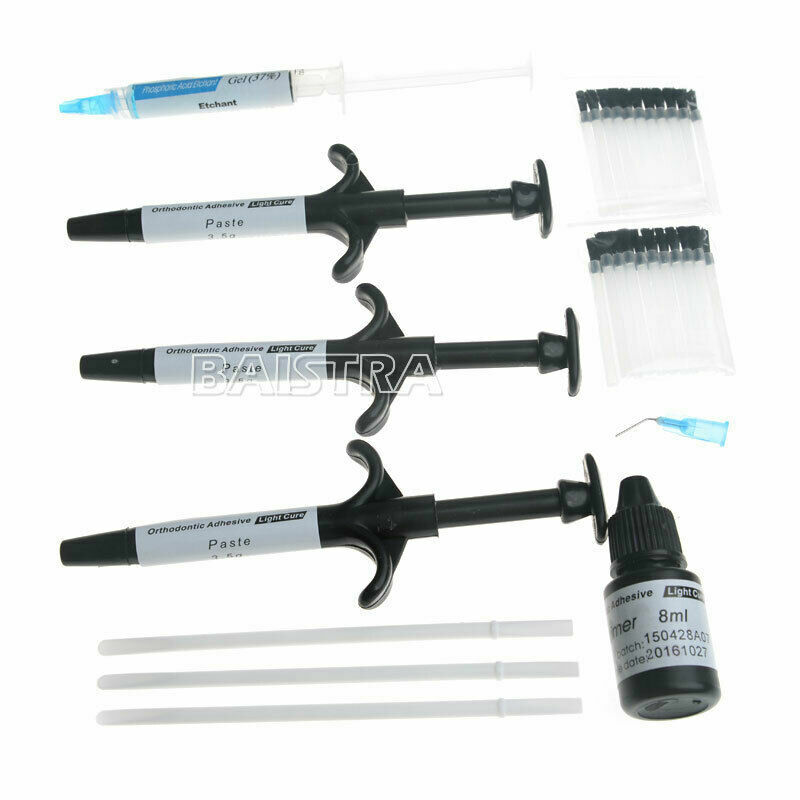 Dental Adhesive No-Mix Bonding/ Ortho Light Cure Resin/ Blue/Green Glue Kit