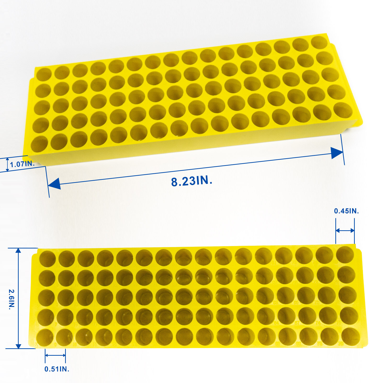 5Pcs 80-Well Microcentrifuge Tube Racks, Vial Rack Tube Rack for Lab