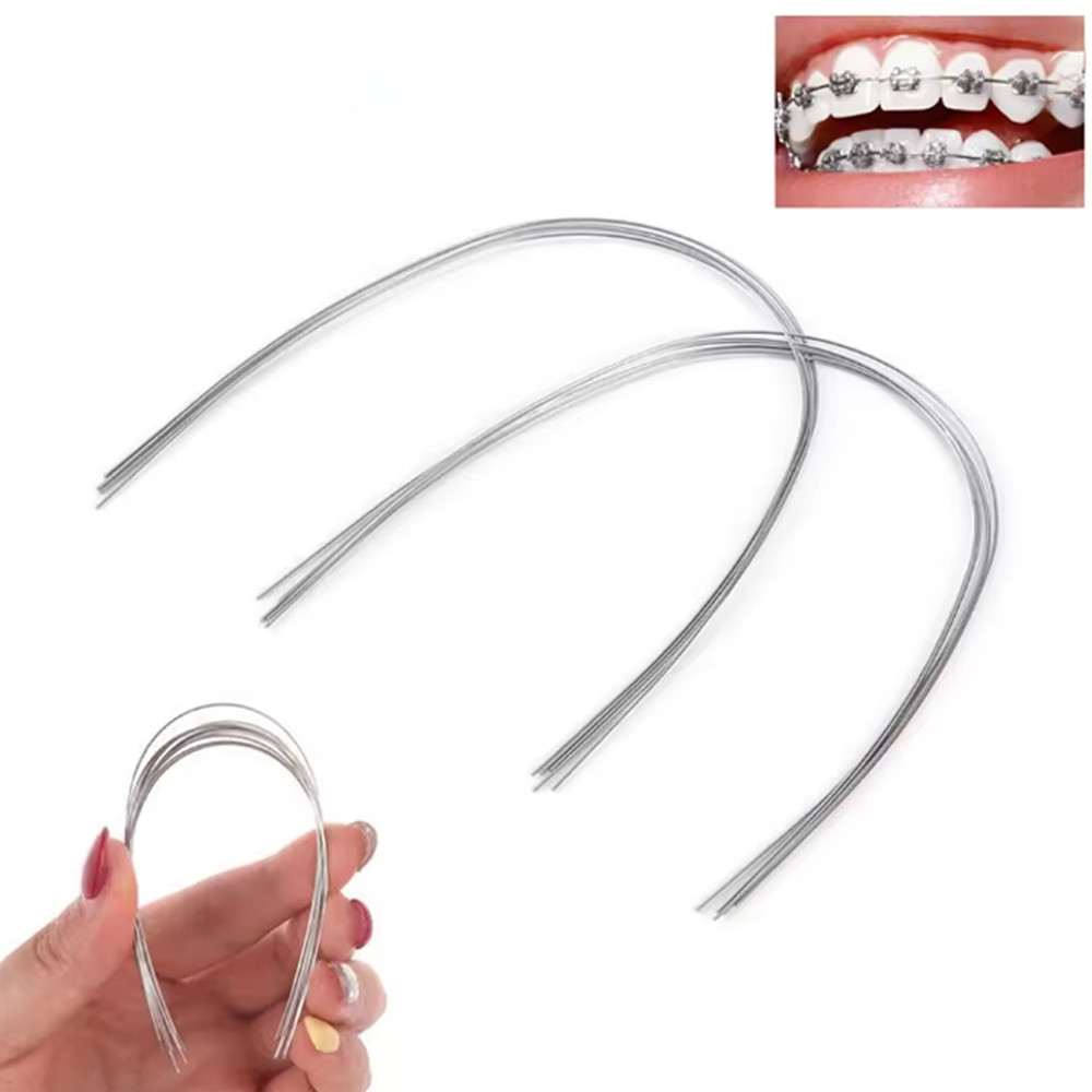 Dental Ortho Heat Thermal Activated Niti Rectangular Arch Wire Ovoid Form