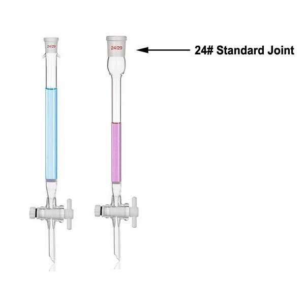 Glass Chromatography Columns with Standard Joints G2 Sand Filter Glassware