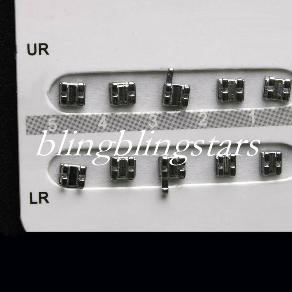 20 Pcs Dental Orthodontic Metal Brackets Braces No/3/345 Hook 018/022 Edgewise