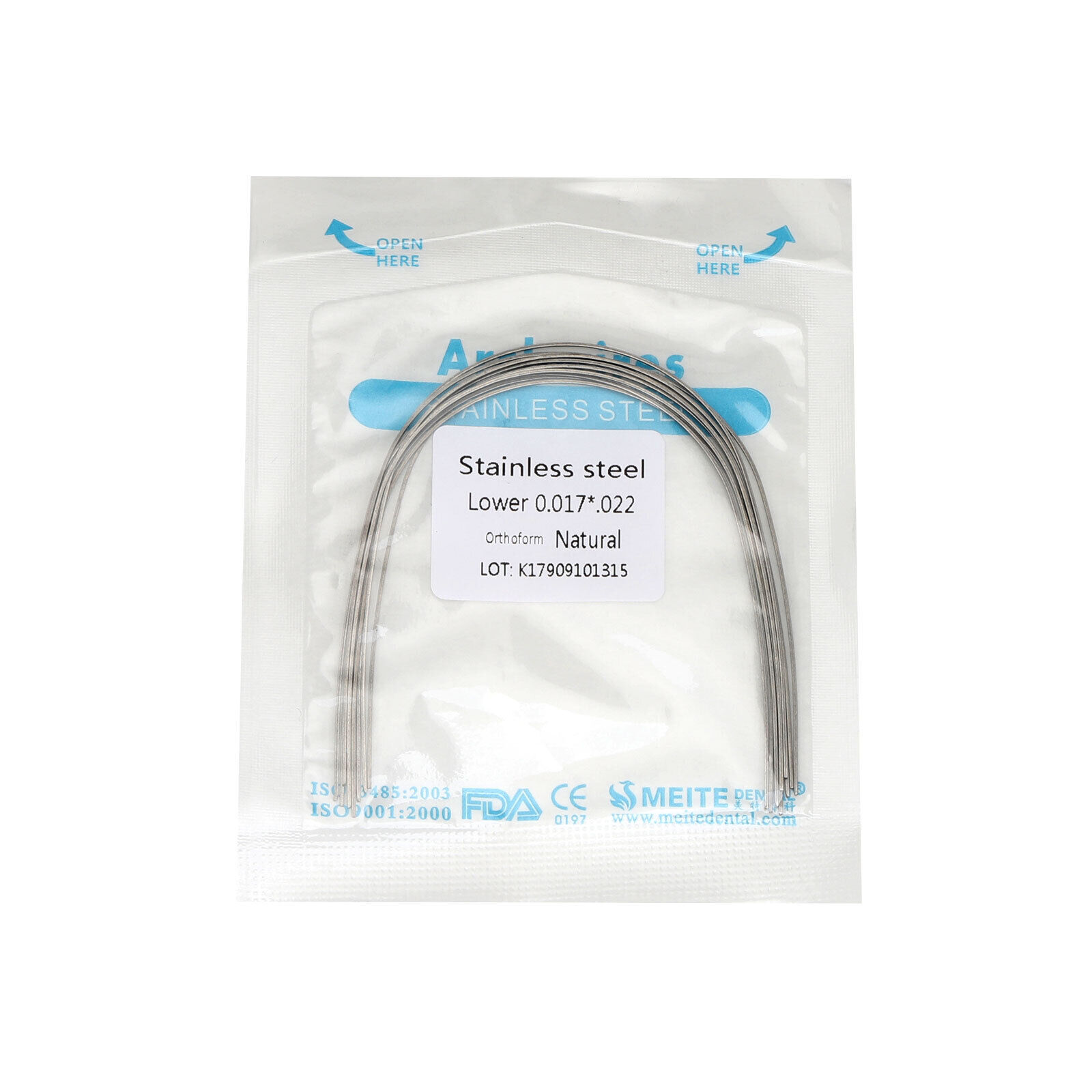 10 Pcs/pack Dental Orthodontic Stainless Steel Round/Rectangular Arch Wire Ovoid