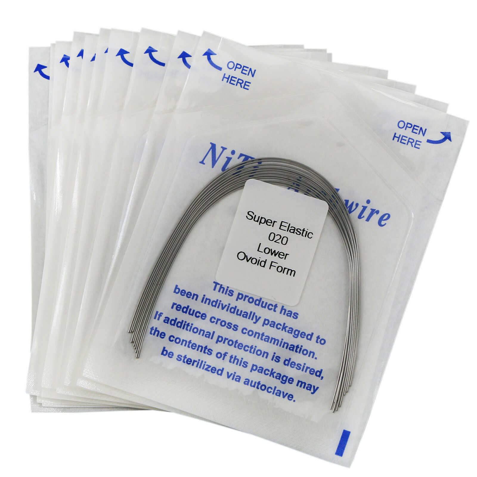 100Pcs Dental Orthodontic Niti Arch Wire Round Super Elastic 012-020 Upper Lower