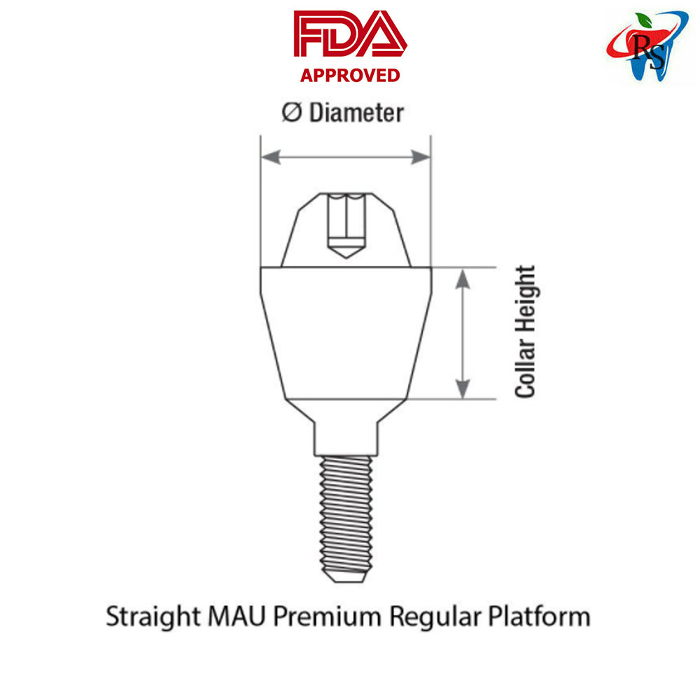 5pcs Straight Multi-Unit 1.6 Standard Int Hex 2.42mm Connection Dental Titanium