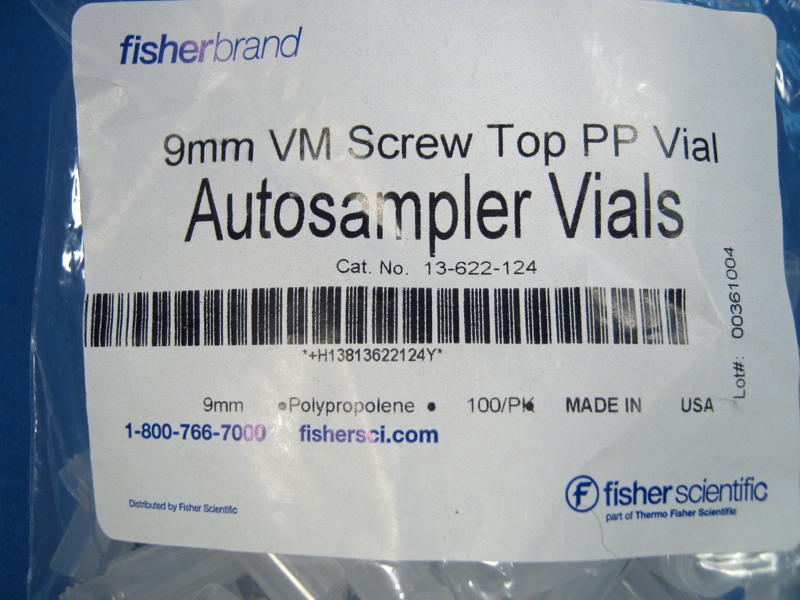 FISHERBRAND 9mm VM SCREW TOP PPP VIALS X100 NEW OLD STOCK FREE SHIPPING