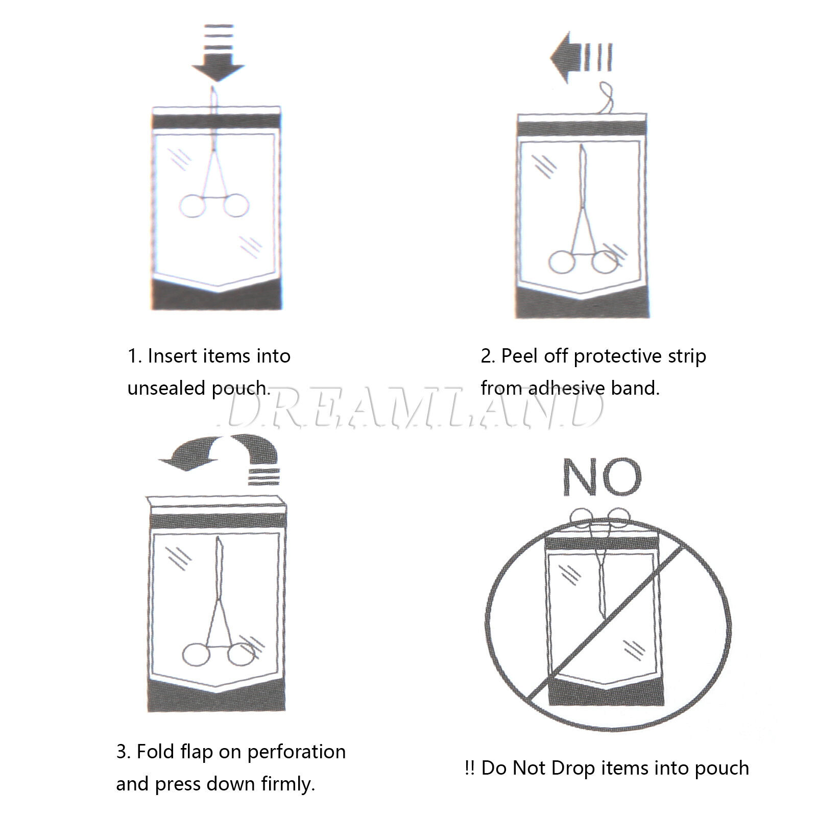 3.5″ x 10″ Self-Sealing Sterilization Pouches for Autoclave (1 Box of 200)