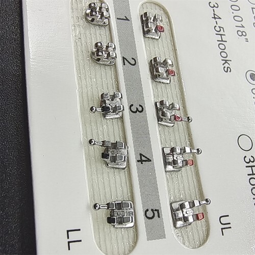 50 Packs Dental Orthodontic Brackets Braces Metal Mini Roth.022 Hooks 345