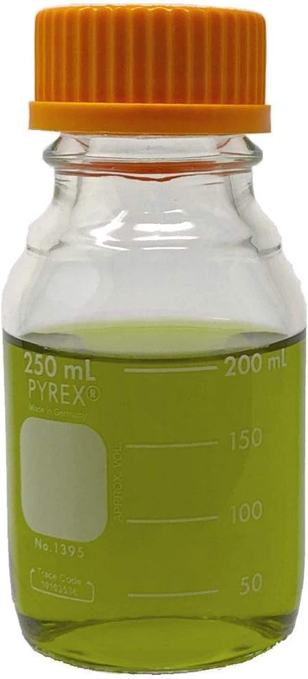 PYREX 1395-250, 250mL Round Media Storage Bottles with GL45 Screw Cap