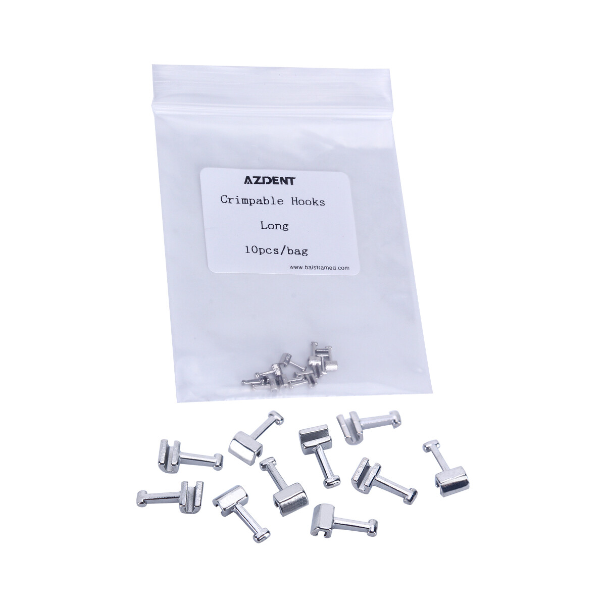 10pcs/pack Dental Orthodontic Crimpable Hooks Short/Long/Stop/Left/Right/Cross