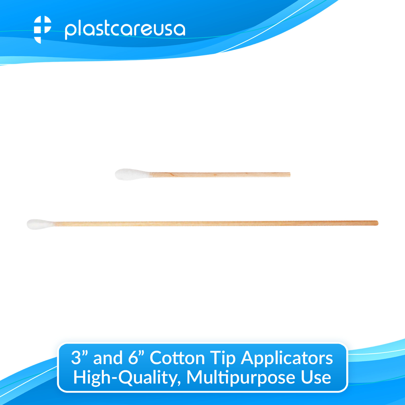 Cotton Tip Applicators 3″ 6″ Wooden Swabs Medical Dental Disposable (Choose Qty)