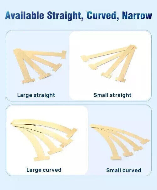 20 Pcs/Pack Dental Matrix T Bands Brass Straight Operatory Restoration 0.05mm