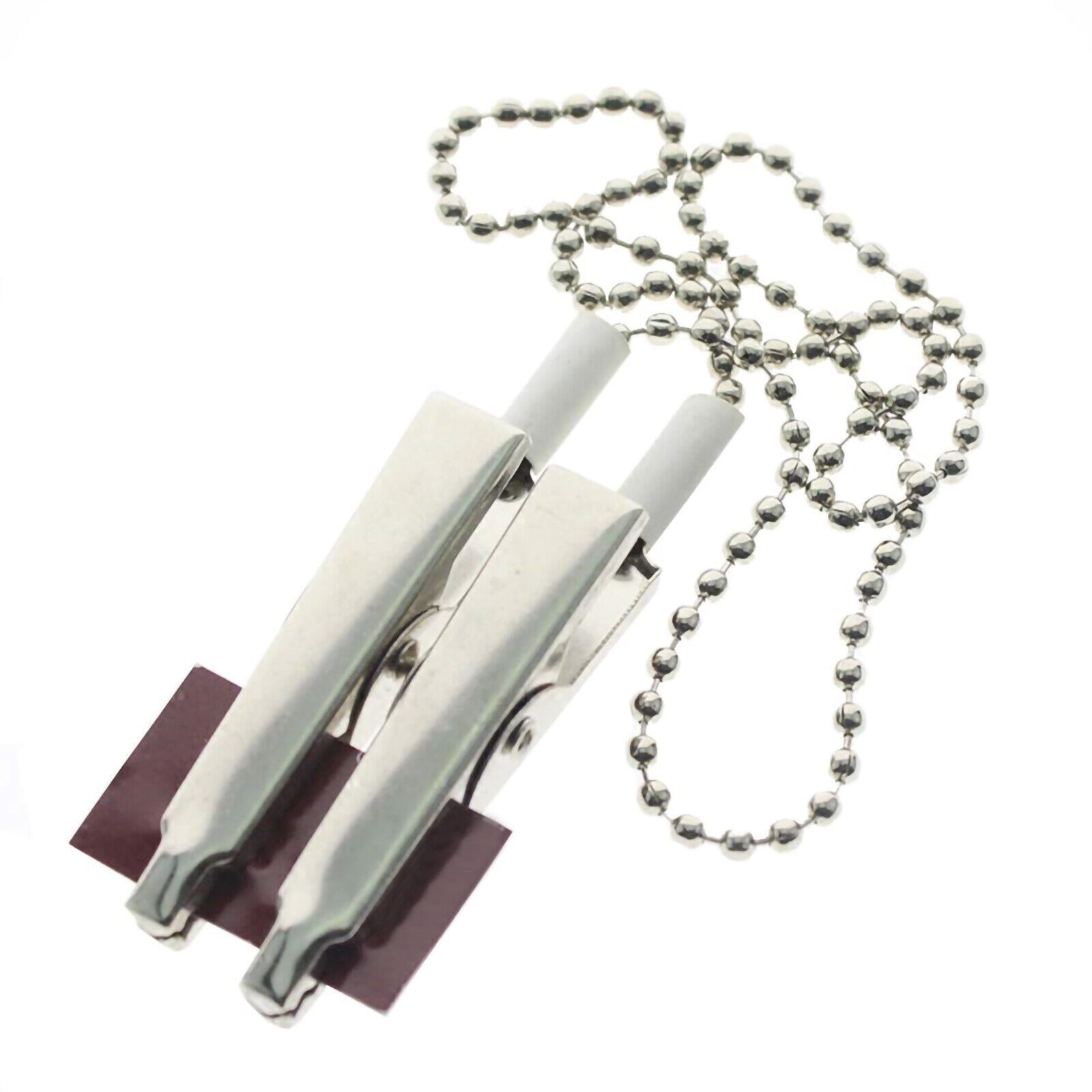 10 Pcs Premium Dental Bibs Clip Napkin Holders Metal White Chain Crocodile
