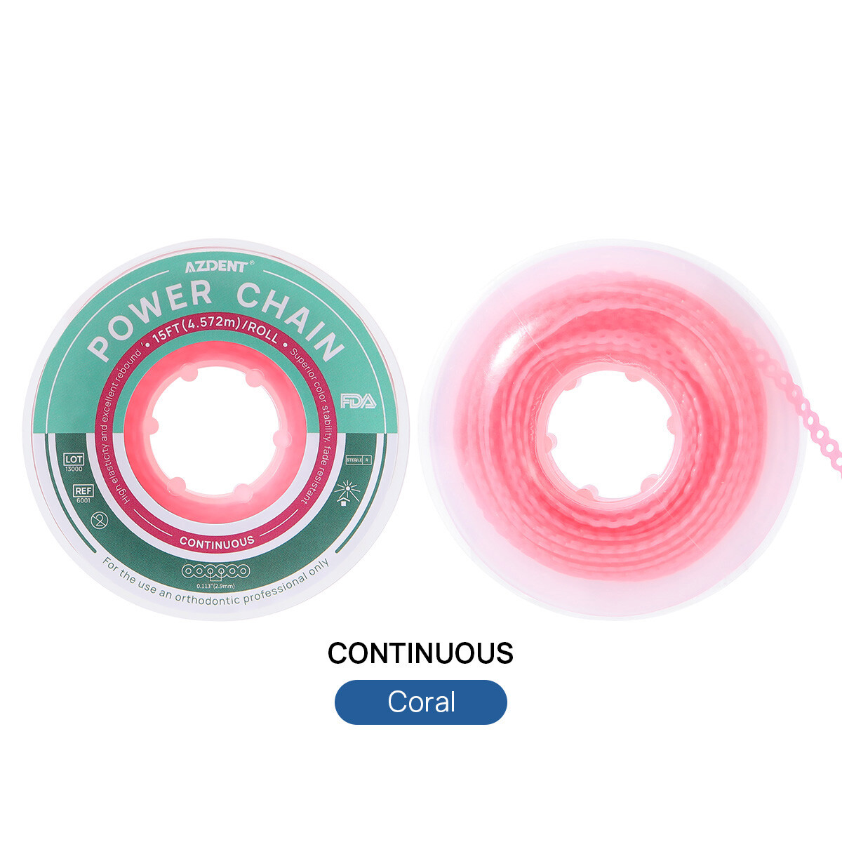 Dental Orthodontic Power Chains Braces Rubber Bands Elastic Short/Long/Closed