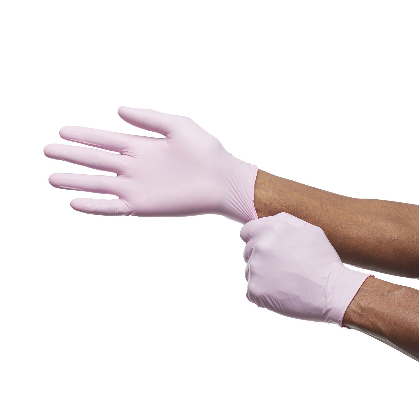 McKesson Pink Nitrile Nitrile Exam Glove Standard Cuff Length SMALL 250 per Box