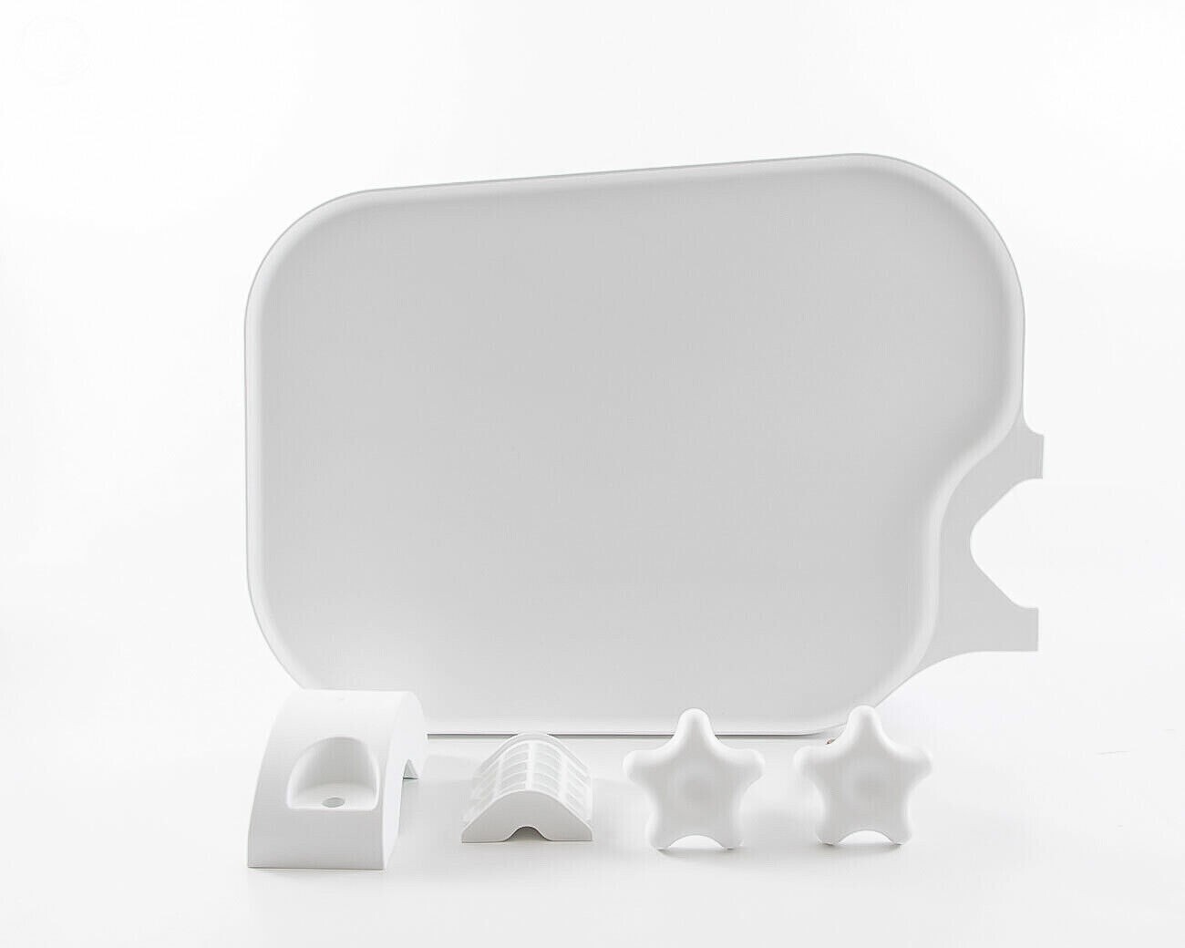 TPC POLE POST MOUNT UTILITY ACCESS SHELF TRAY TABLE DENTAL MEDICAL WHITE