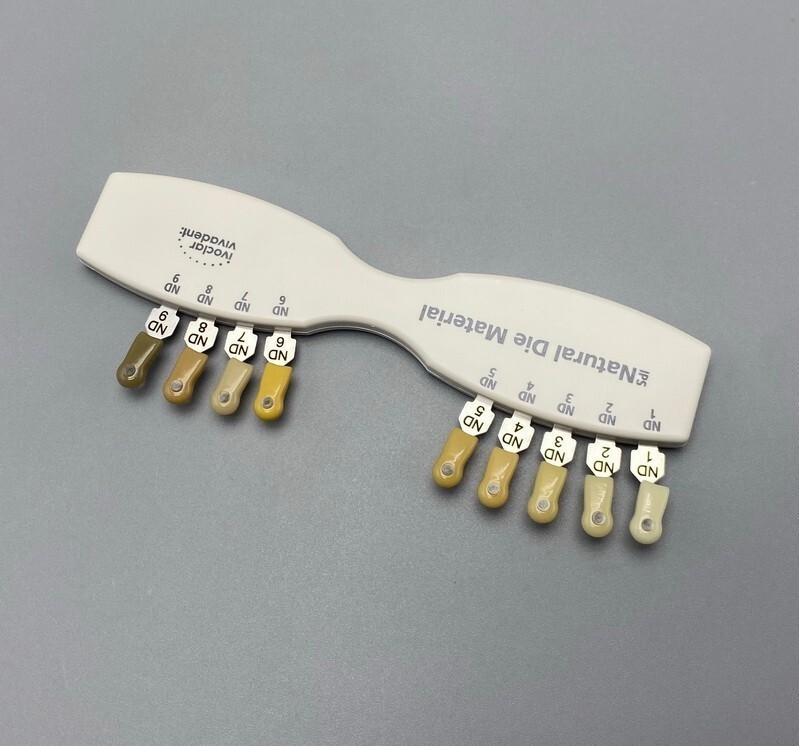 1Set Dental Tooth Shade Guide ND1-9 Abutment 9 Colors IPS Natural Die Instrument