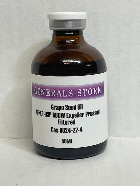 Grape Seed Oil NF/EP -USP RBDW 100 OR 50ML Vial