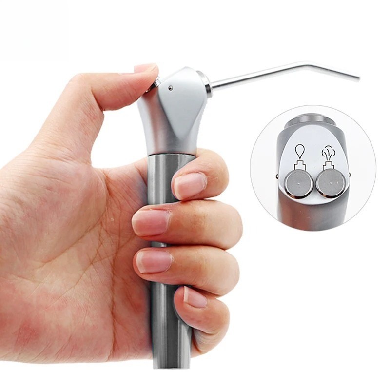 1 Set Dental Air Water Spray Triple 3-way Syringe Button Handpiece+2 Nozzle Tips