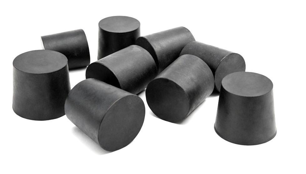 #5 Solid Rubber Stoppers Lab Tapered Plug Cork Fits 1″ ID Various Pack Sizes