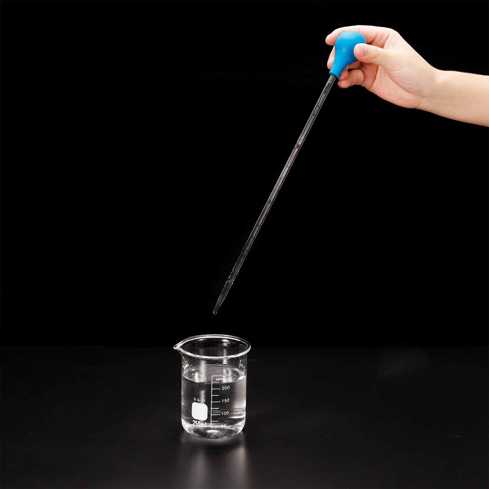 Graduated Dropper Pipettes Kit, 3pcs 25ml Pipette with Rubber Cap, Clear