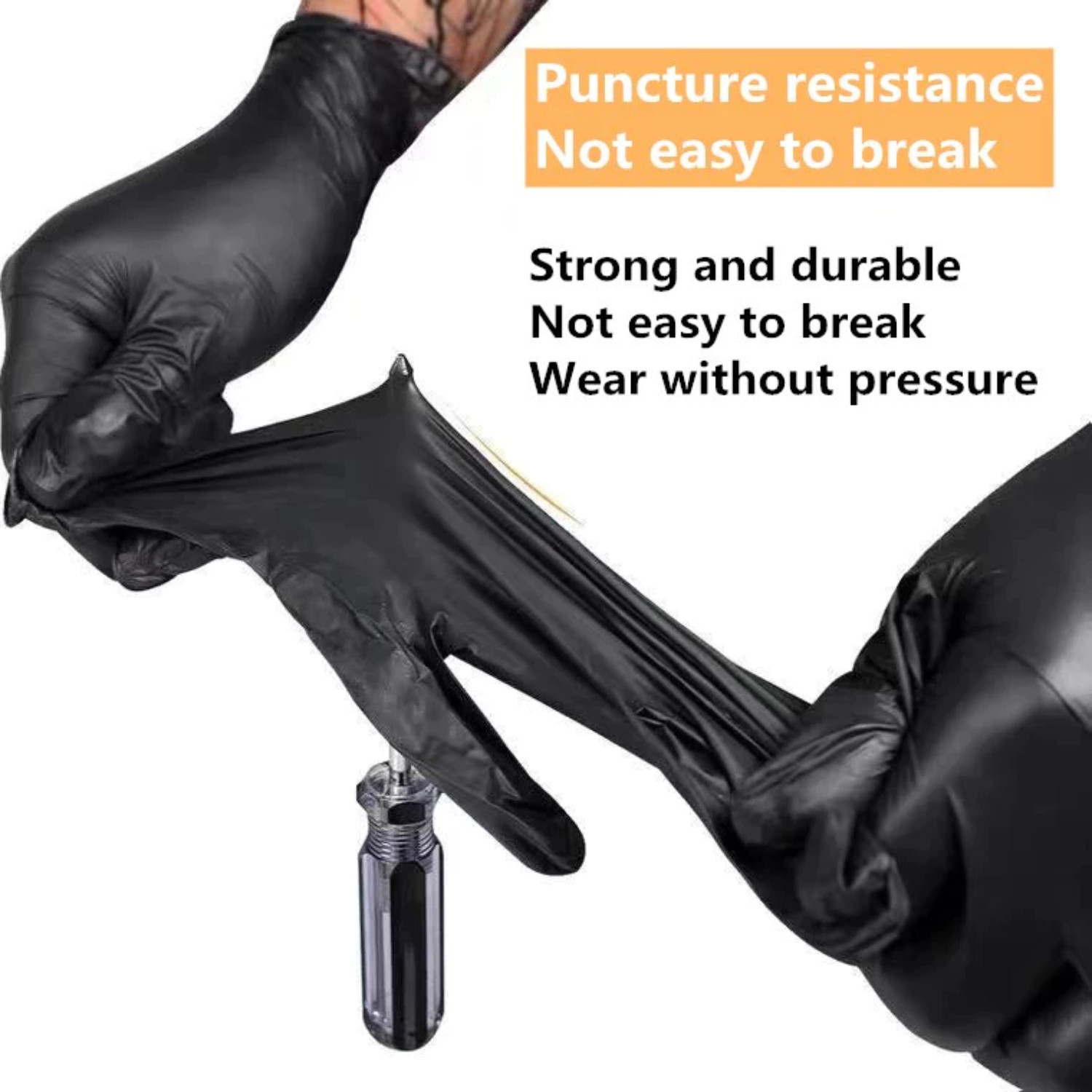 100pcs/box disposable gloves Black vinyl nitrile Sterile Healthcare Food Size M