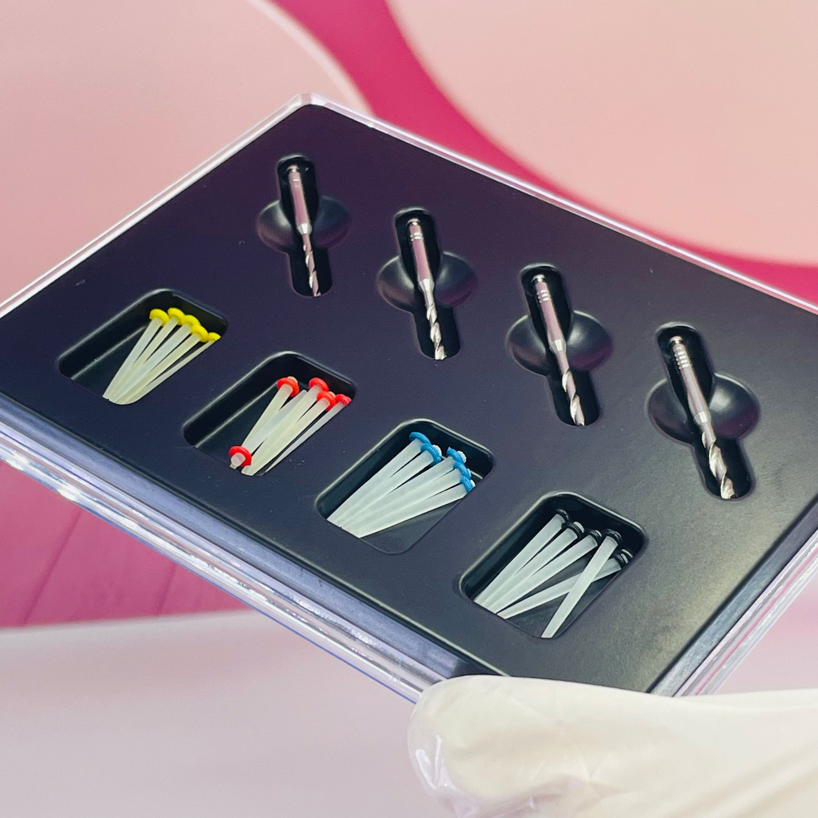 1Box Dental High-intensity Quartz straight Pile Fiber Resin Post postes de fibra