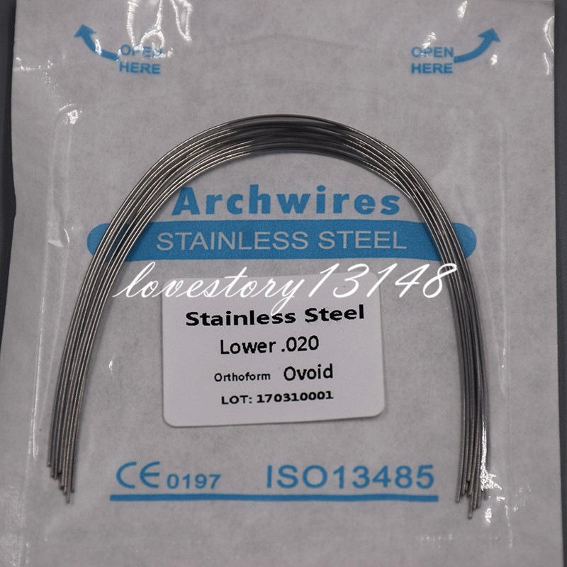 Dental Orthodontic Arch Wire Stainless Steel Round Oval Ovoid 012-020 Upper