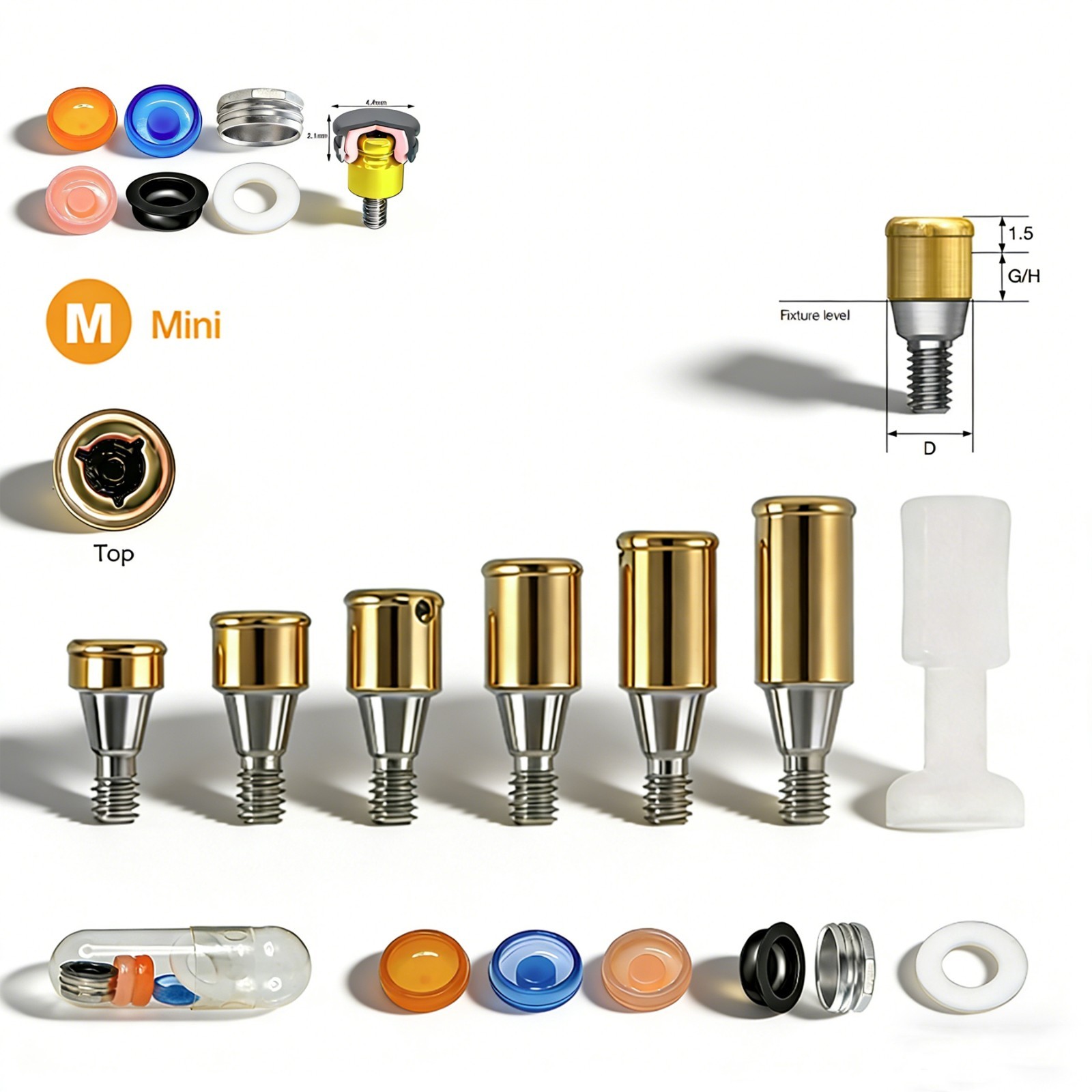 Dental Zest Locator Overdenture Abutment & Accessories for Multi Implant Systems