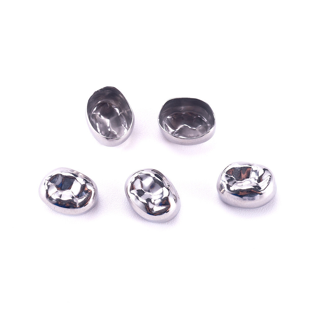 5pcs Dental Kid Crown Stainless Steel Primary Crown D Premolar/E Molar DLR5 DLR4