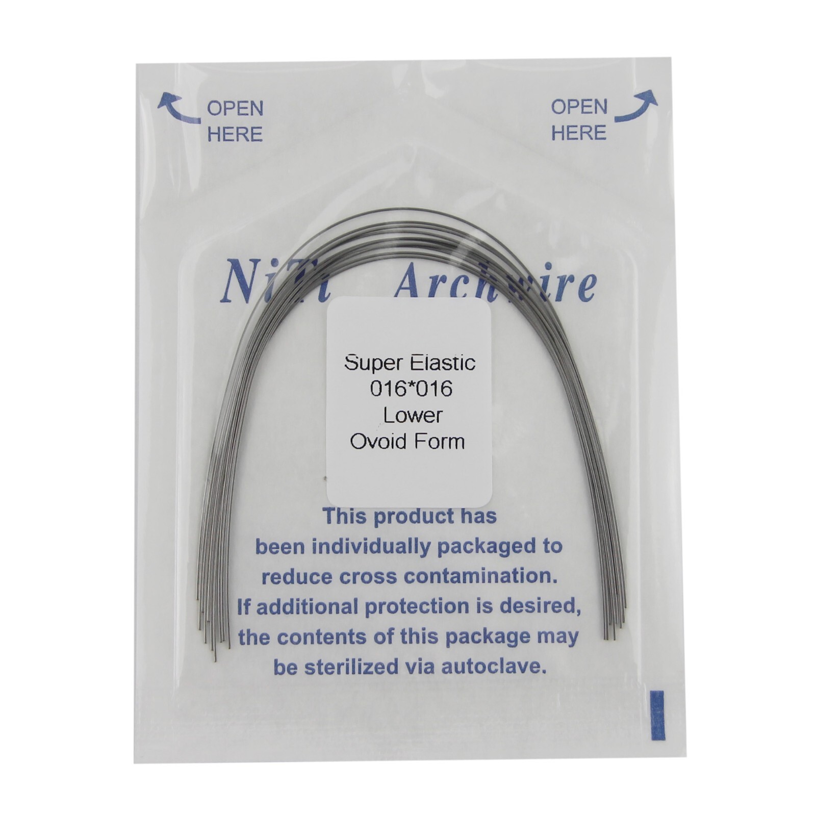 US 100PCS Orthodontic Niti Arch Wire Super Elactic Ovoid Form Round Rectangular