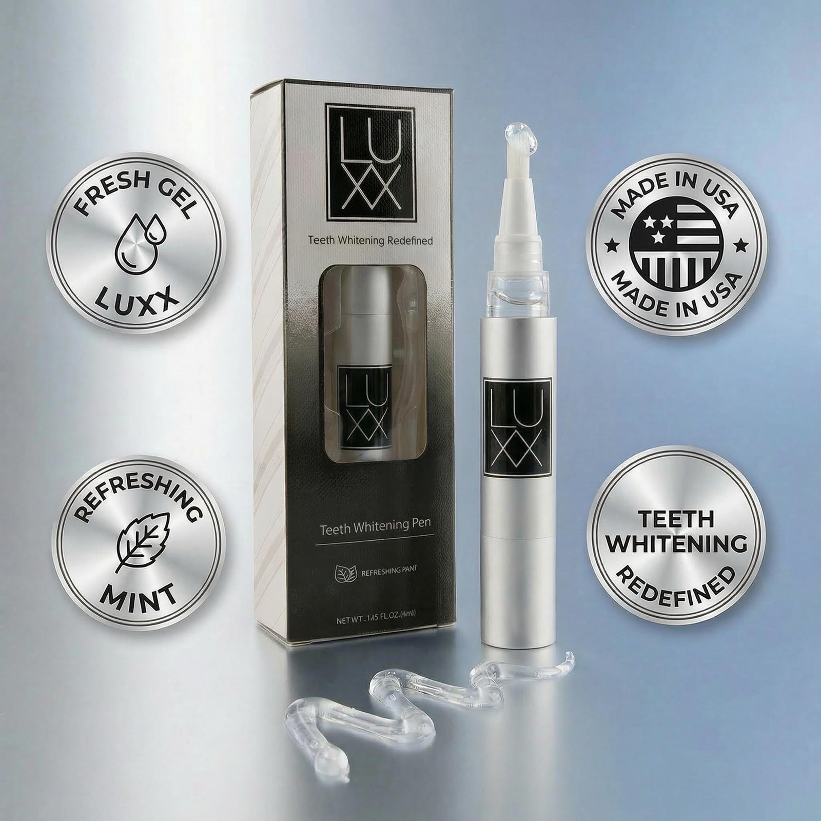Teeth Whitening Pen Gel – 36% Carbamide Peroxide 1 Fl Oz (Pack of 1), Silver