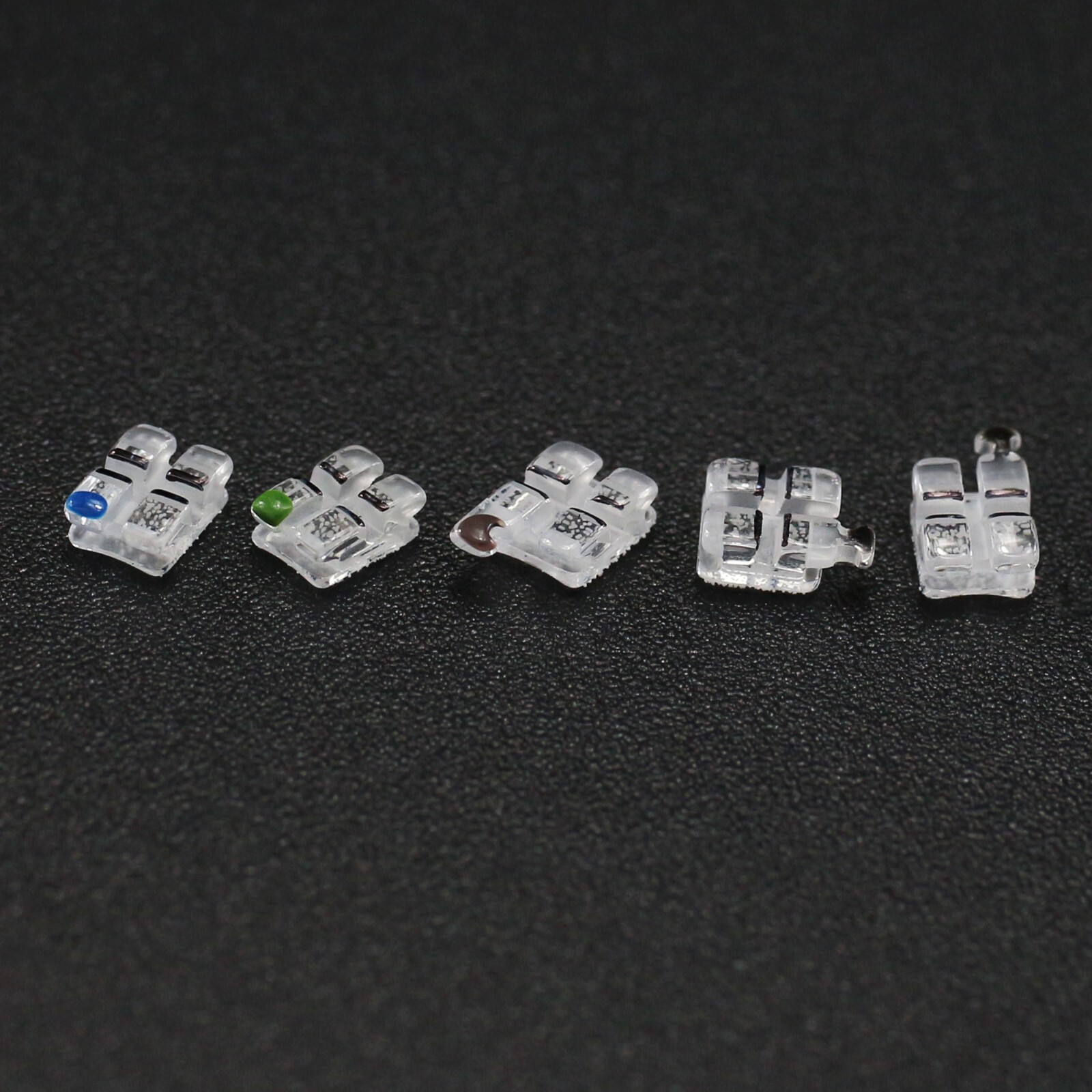 Dental Orthodontic Sapphire Bracket Monocrystalline Aesthetic Roth 022 345 Hooks