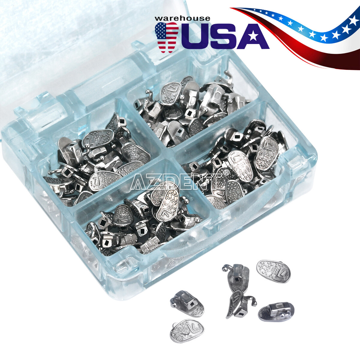 AZDENT Dental Orthodontic Buccal Tubes 1st 2nd Molar Tube Roth MBT 022 Bondable