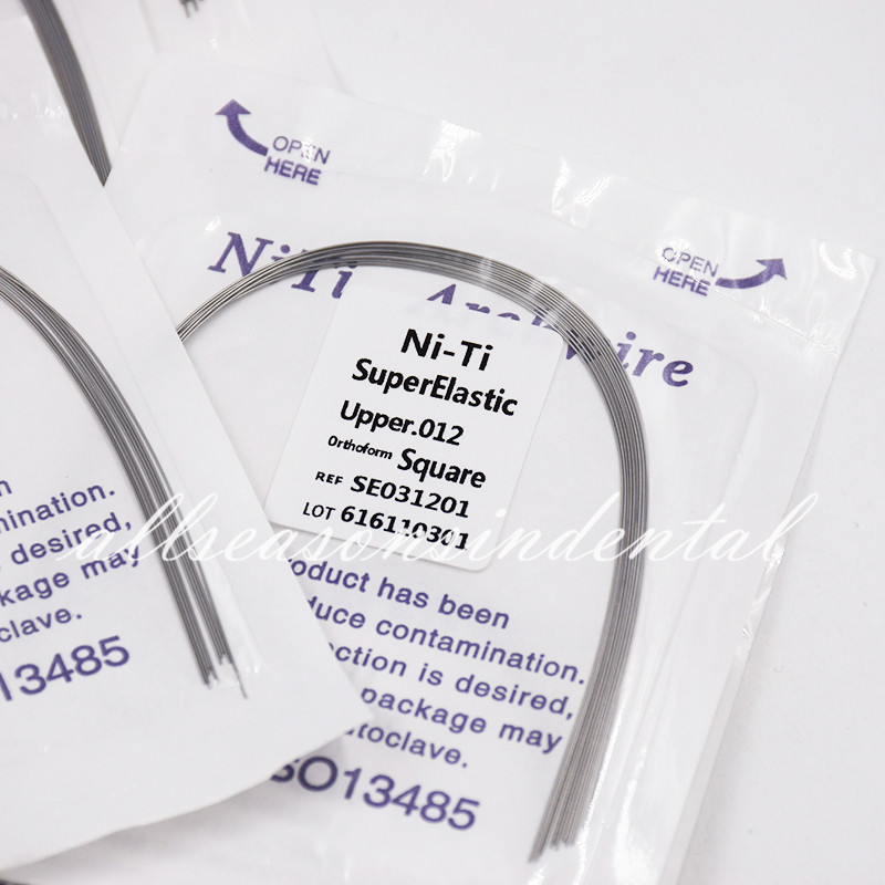 10 Pcs Dental Niti Super Elastic Orthodontic Round Square Arch Wires 0.12 Upper