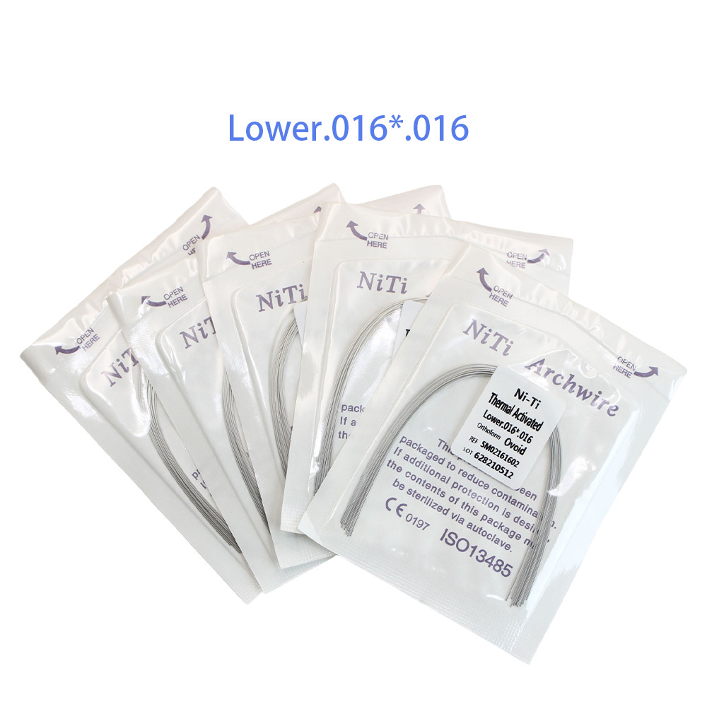 Dental Ortho Heat Thermal Activated Niti Rectangular Arch Wire Ovoid Form