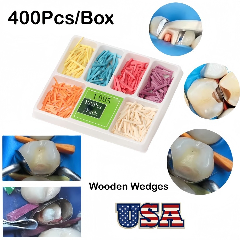 Dental Disposable Wooden Wedges Interdental Composite Wedge Tooth Gap Colorful