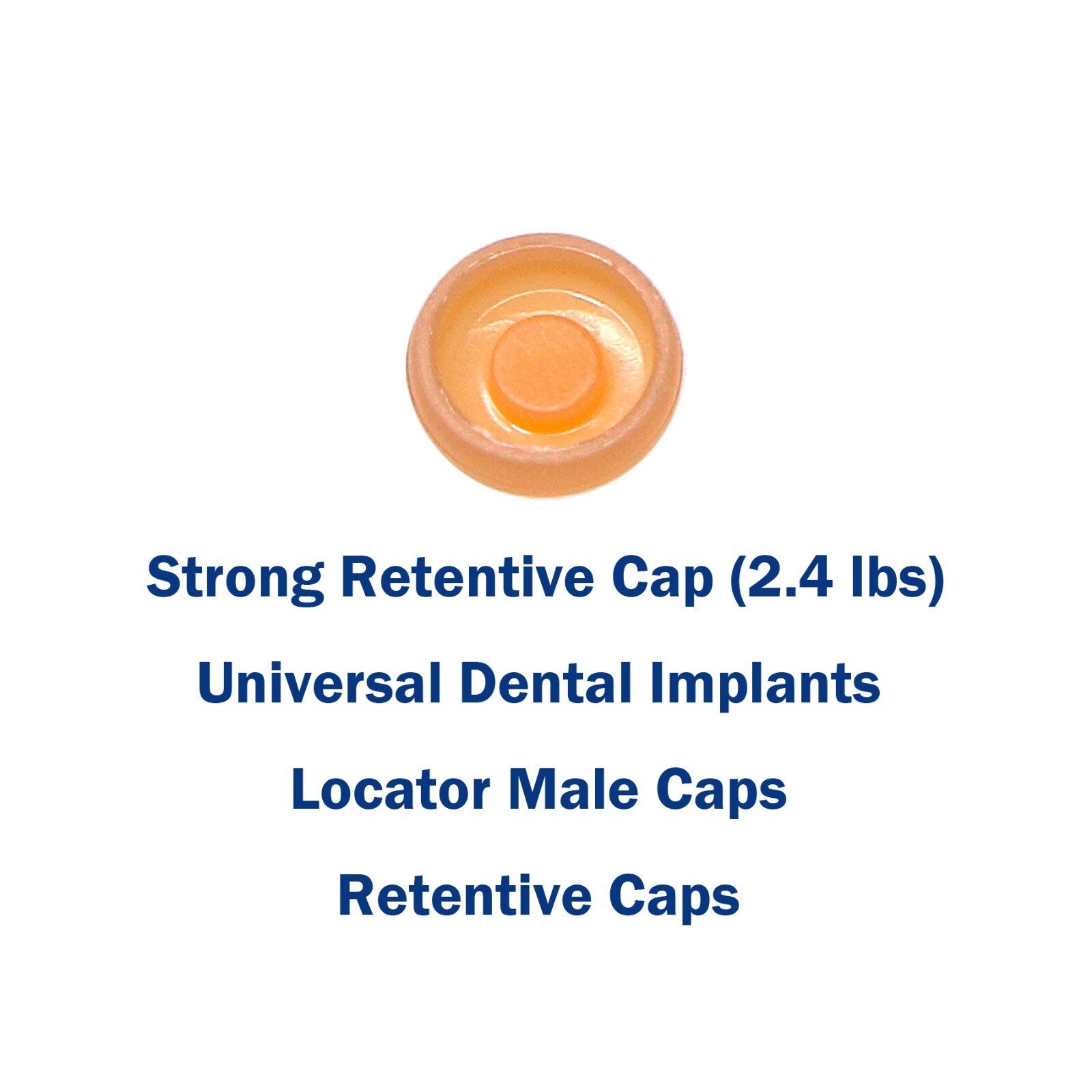 US 8PCS Dental 2.4 lbs Overdenture Caps for Attachment Implant Locator Abutment