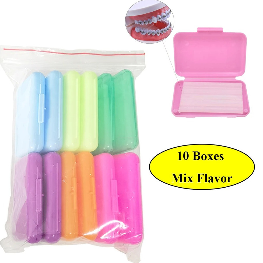 10Pcs Orthodontic Relief Wax Fruit Flavour Braces Wax Set Fruit Flavour Wax