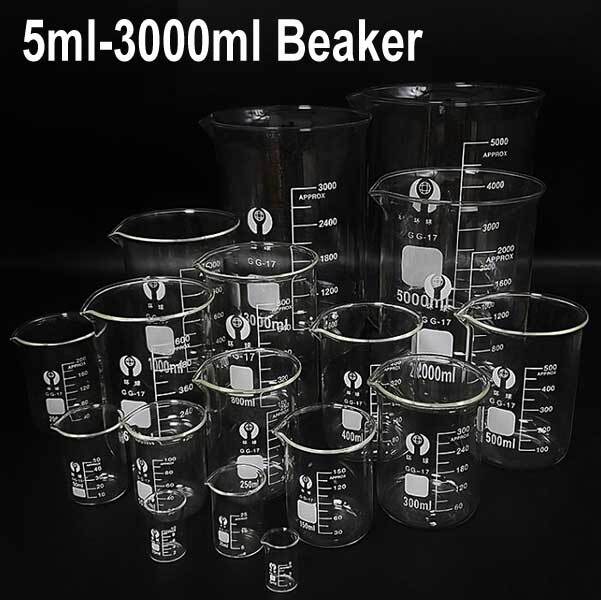 Wholesale 5ml – 3000ml Laboratory Chemistry Borosilicate Measuring Glass Beakers