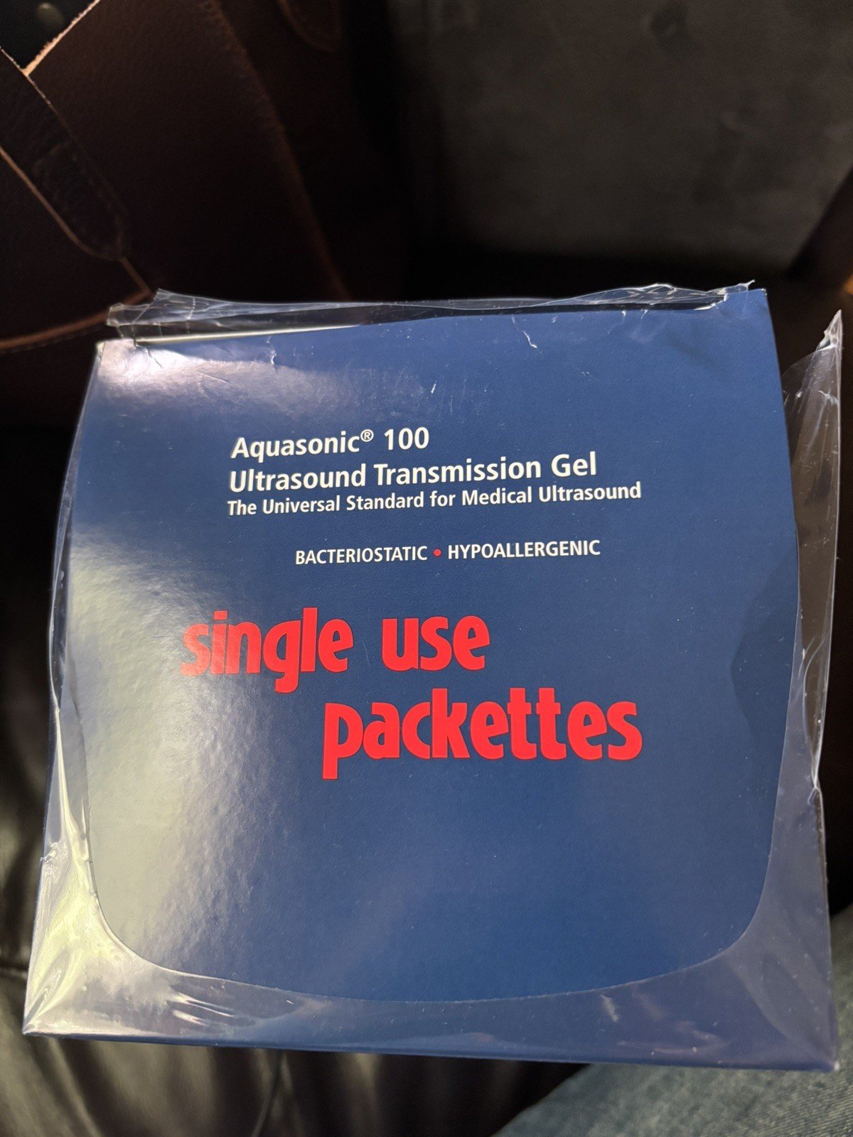 BOX OF 100 Parker Aquasonic 100 Ultrasound Gel 01-20 20g Packets EXP 2/2026