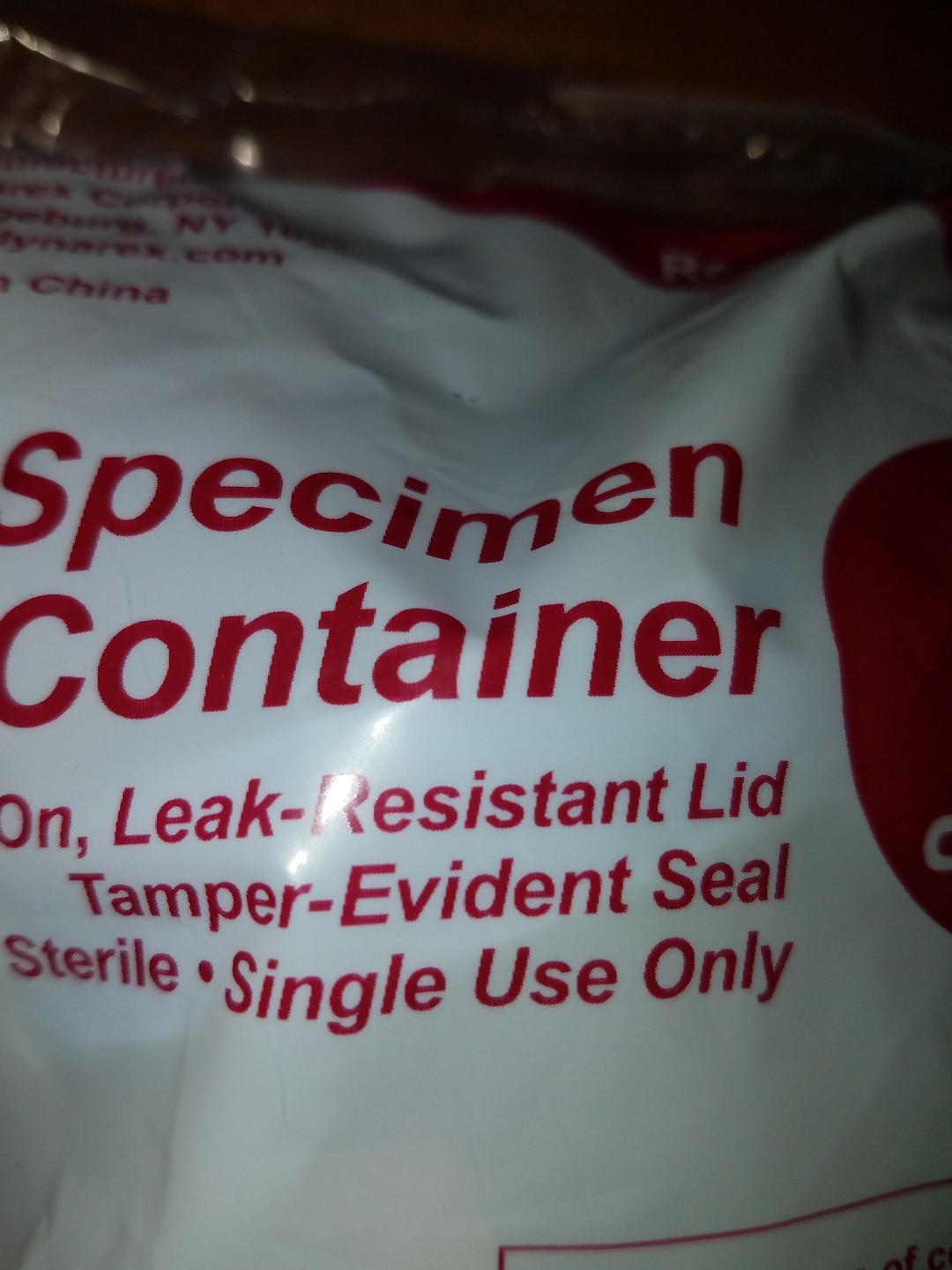 DYNAREX SPECIMEN CUPS STERILE CONTAINERS 4oz W/LID+ID LABEL/Set of 4.. NEW