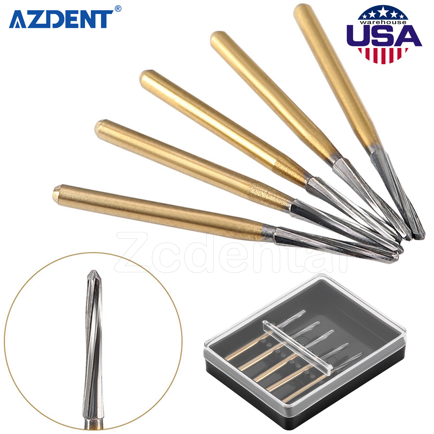 Endodoncia dental Endo-Z Tungsten Carbide Bur FG Round Bur Alta velocidad AZDENT
