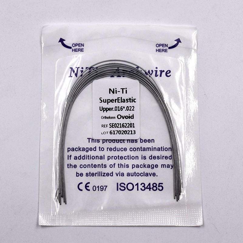 Dental Ortho Niti Super Elastic Rectangular Round Arch Wire Ovoid/Square/Natural