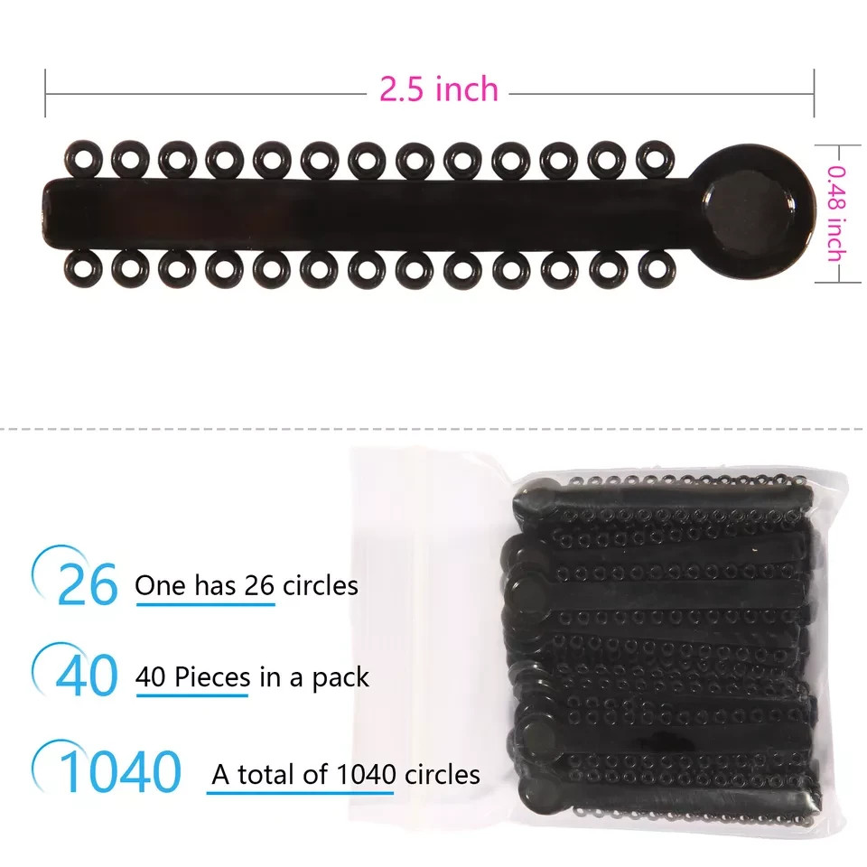 1040 Pcs Dental Orthodontic Ligature Ties Elastic Braces Rubber Bands Ligaduras