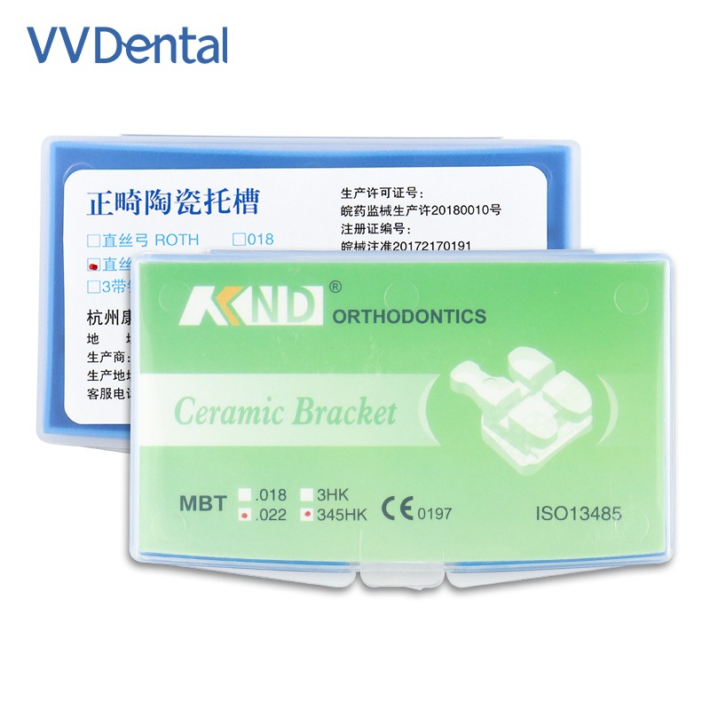 Dental Orthodontic Ceramic Bracket Dental Clear Brace Roth/MBT 345 with Hooks
