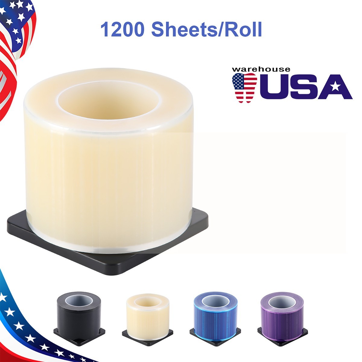 Dental Barrier Film 4″ x 6″ Medical Tattoo Covers Tape Adhesive Roll 1200 Sheets