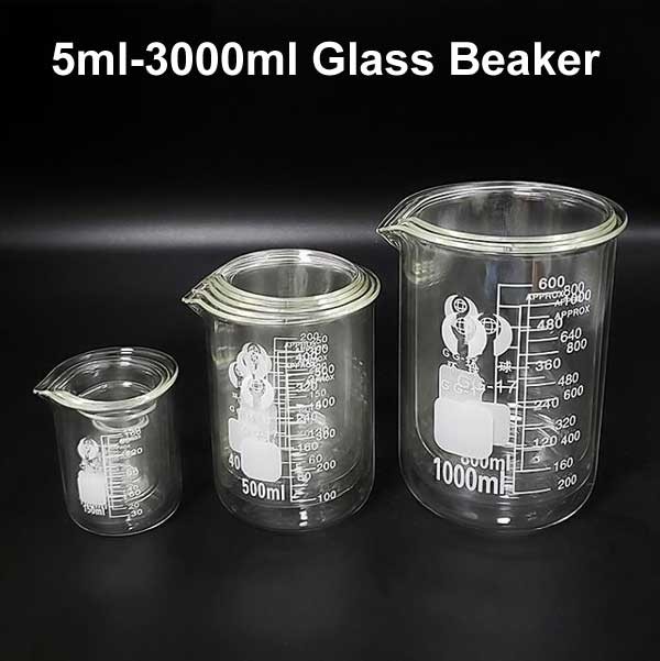 5ml – 3000ml Laboratory Borosilicate Chemistry Glass Beaker High Type Glassware