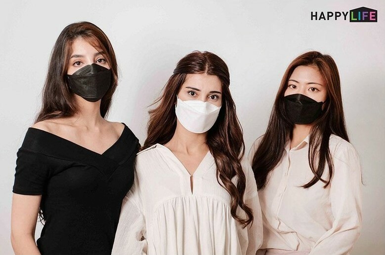 Happy Life Adults & Kids KF94 BLACK Face Mask [ Made in Korea ] Medical Good Day