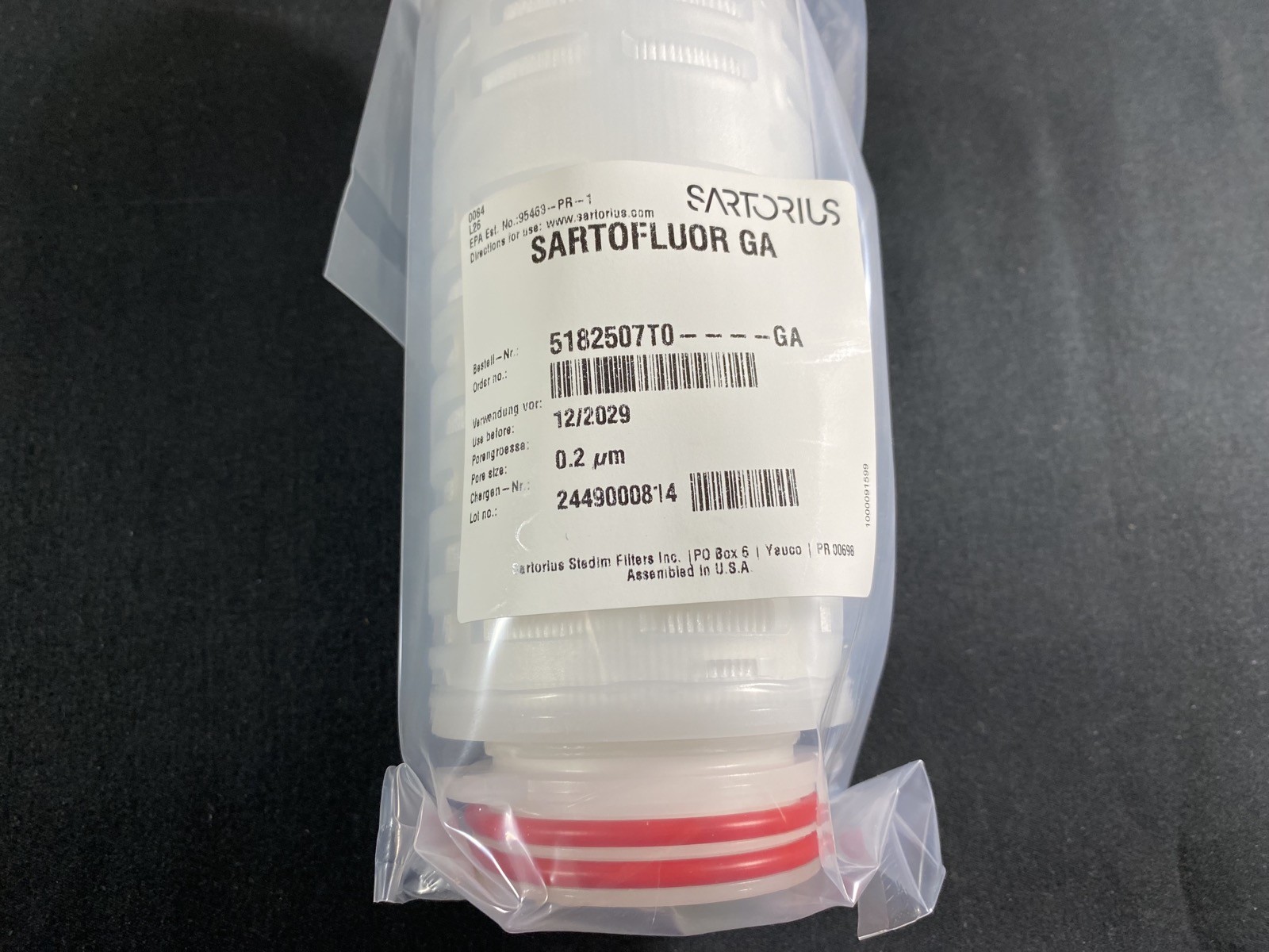 SARTORIUS 0.2µm 5″ SI Sartofluor GA Filtration Cartridge 5182507T0 GA (1/Pack)