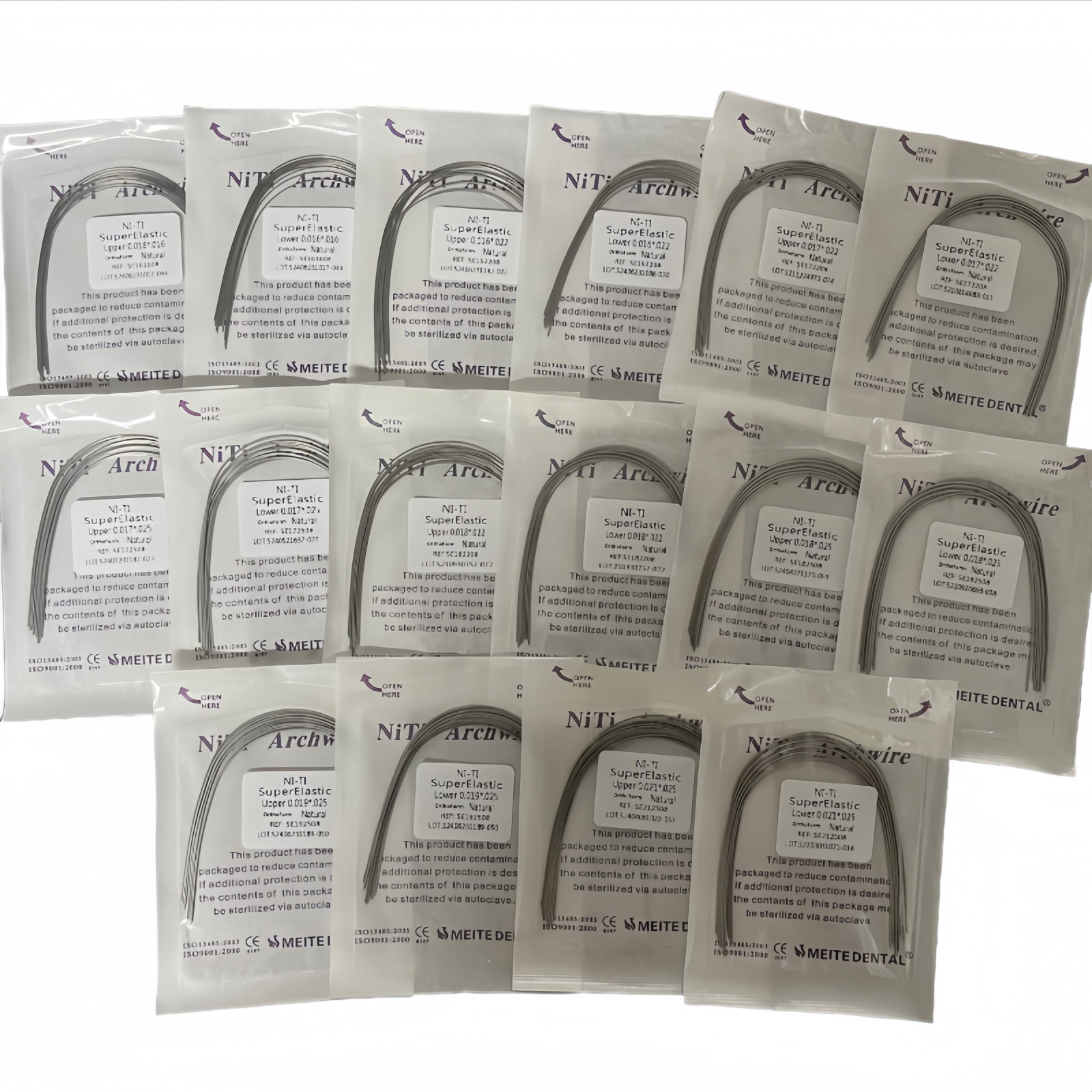 100PCS Dental Orthodontic Niti Arch Wire Natural Form Arches Round Rectangular